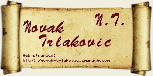 Novak Trlaković vizit kartica